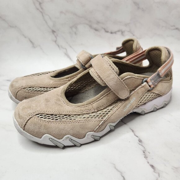 Mephisto Allrounder Tan Sueded Hiking Shoes Flats Walking Sandals Women's 9 - Picture 1 of 10